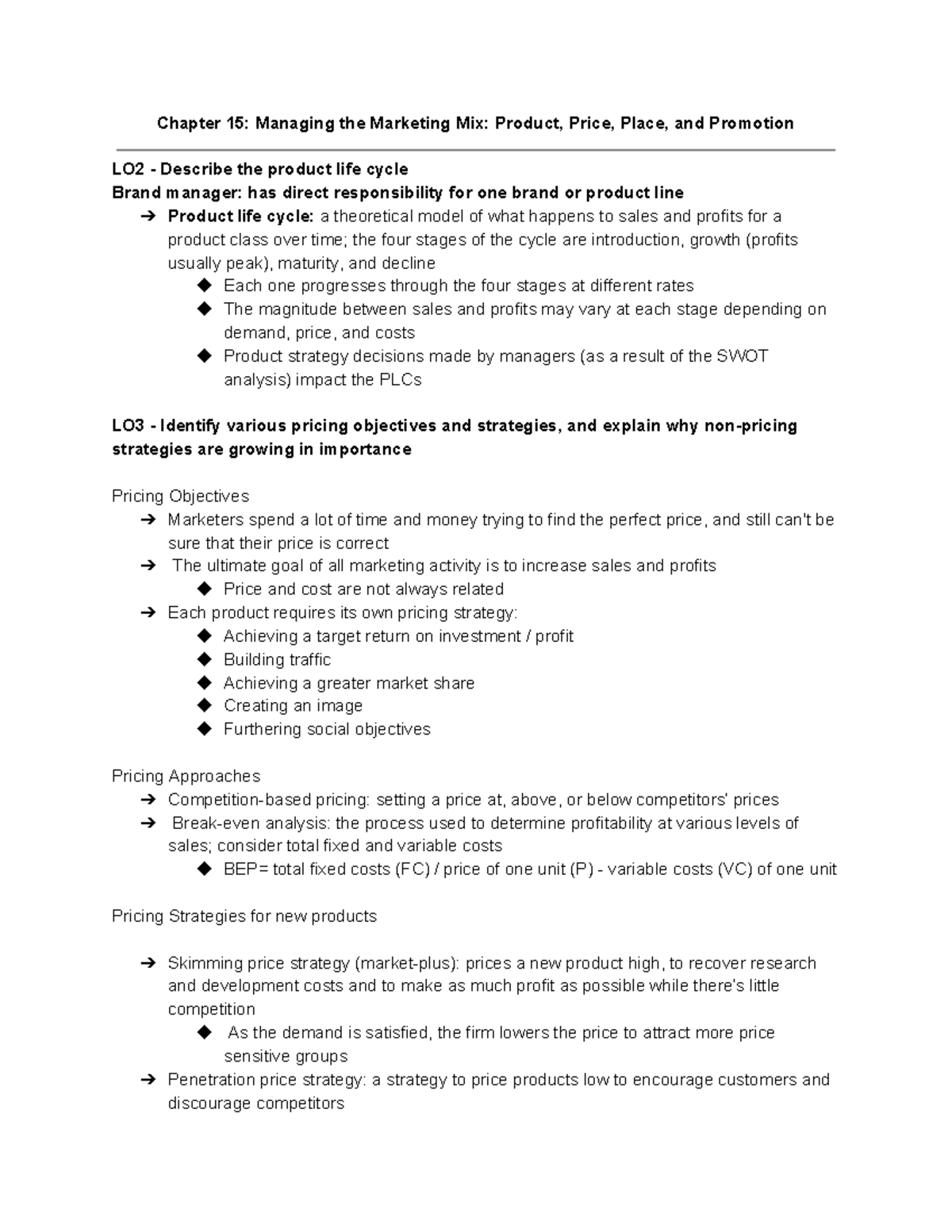 Chapter 15 Managing the Marketing Mix Product, Price, Place, and ...