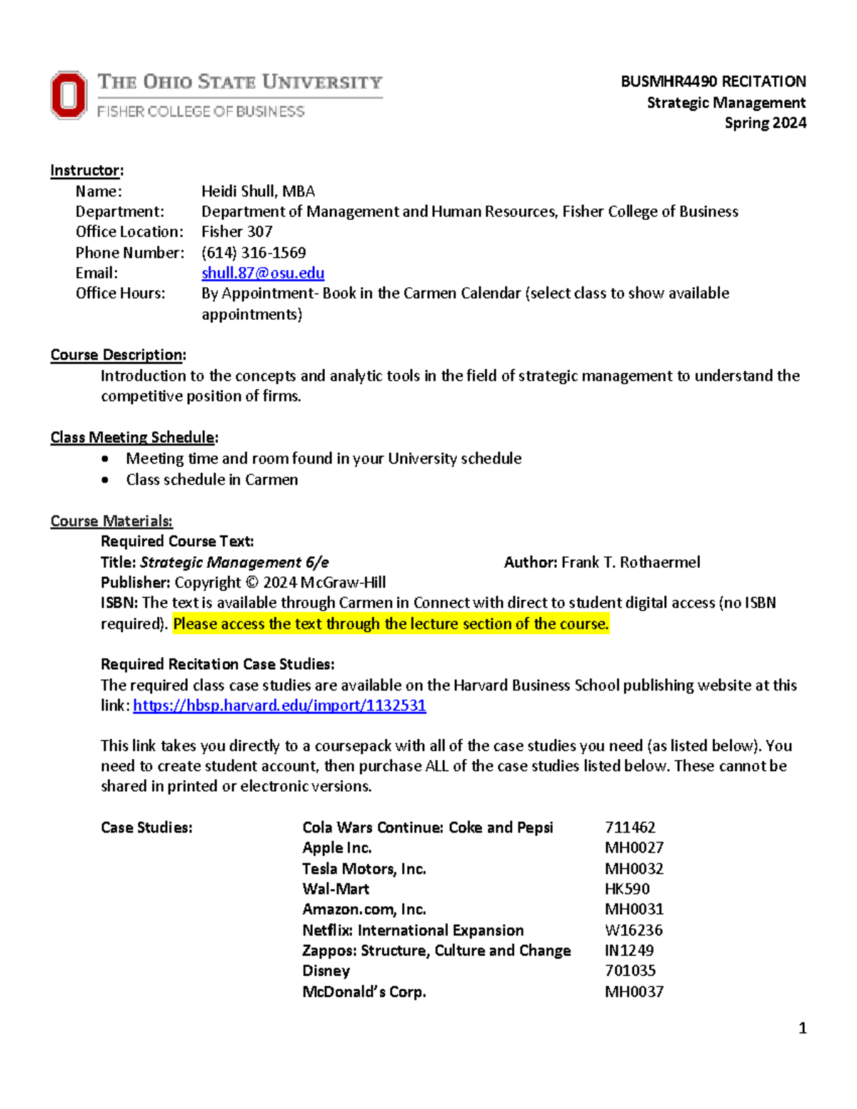 BUS-COL- Busmhr-4490REC- Syllabus Heidi Shull Spring 2024 - BUSMHR4490 ...