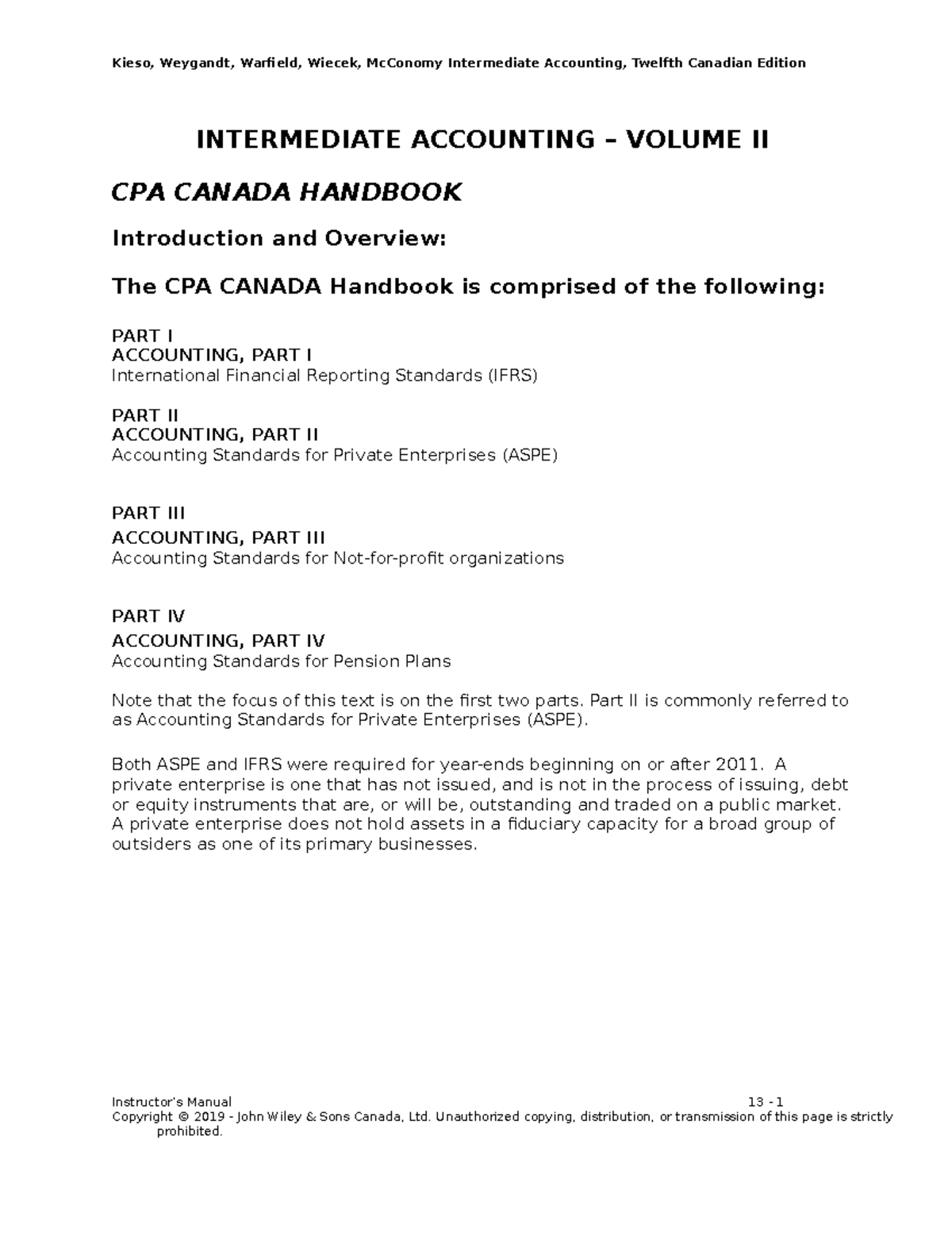 Ch13 - Summaries Of Topics For Chapter 13 - INTERMEDIATE ACCOUNTING ...