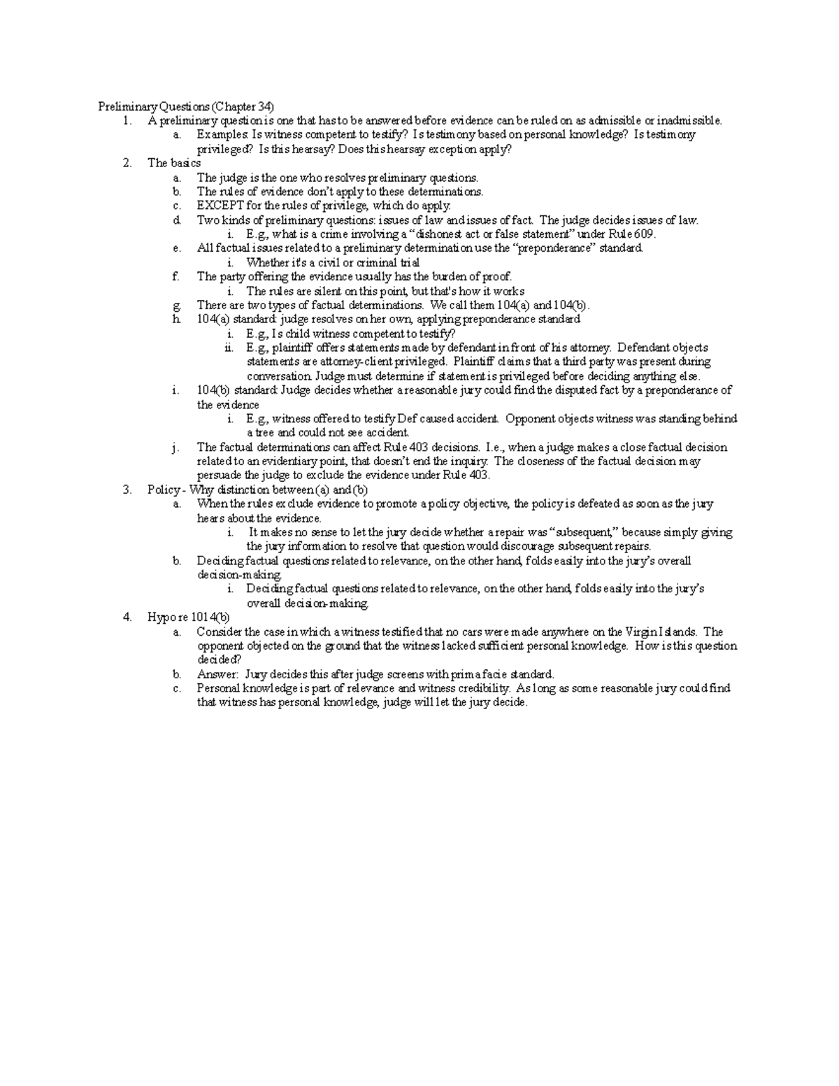 5a1. Preliminary Questions - Preliminary Questions (Chapter 34) 1. A ...