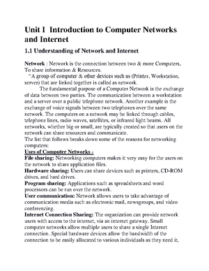 computer netowrk unit 6 notes - Unit 6 Introduction to LAN NETWORKING ...