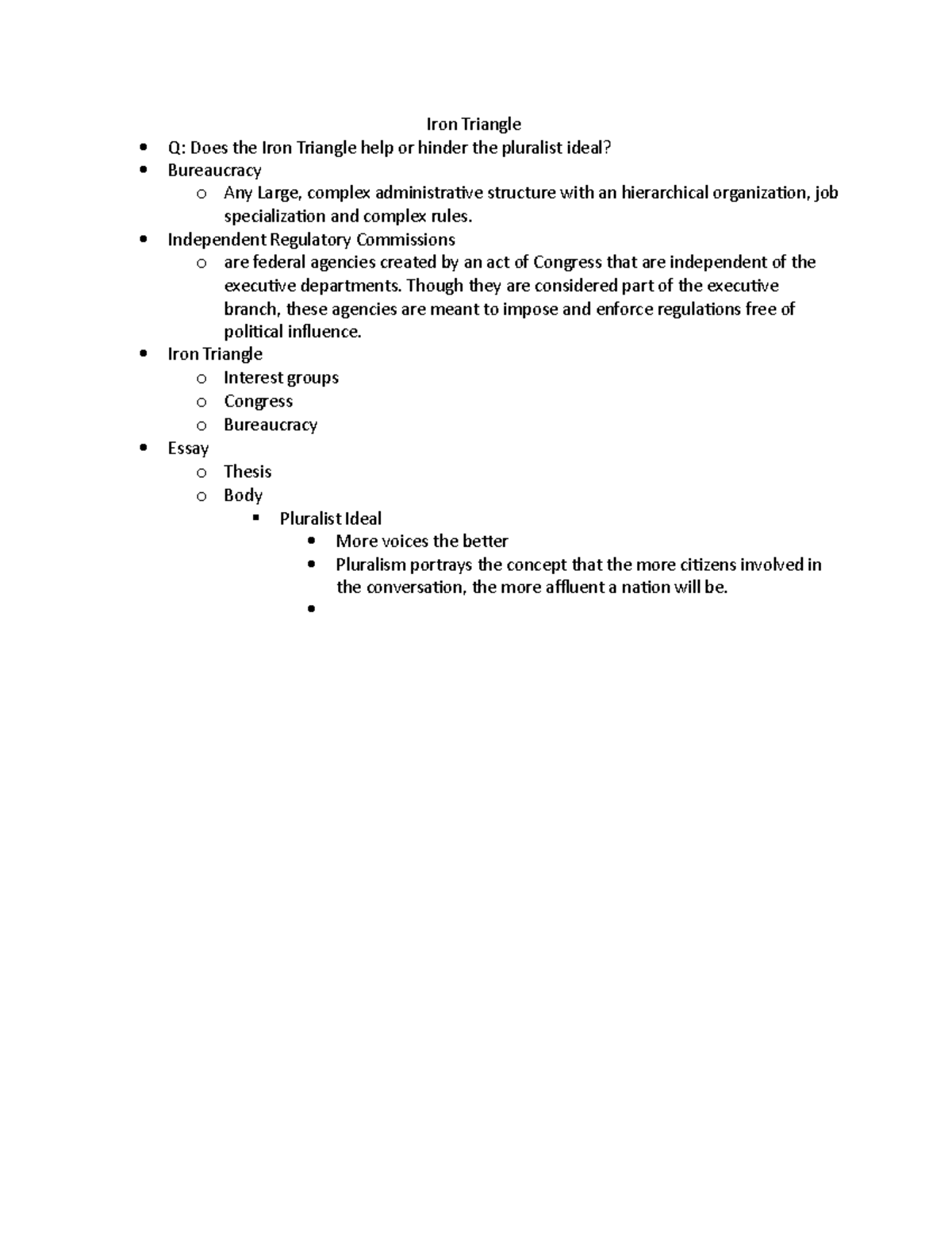 (Notes)Iron Triangle Iron Triangle Q Does the Iron Triangle help or