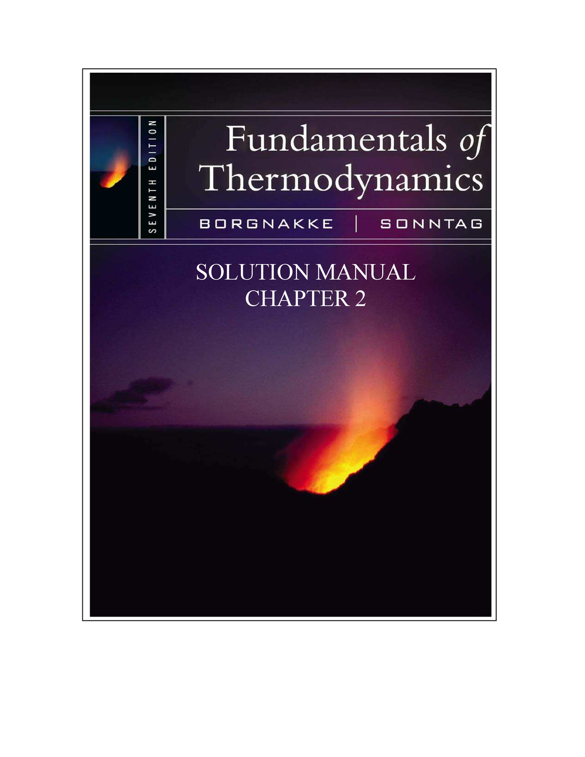 Fundamentals of Thermodynamics 7thedition Solution Manual StuDocu