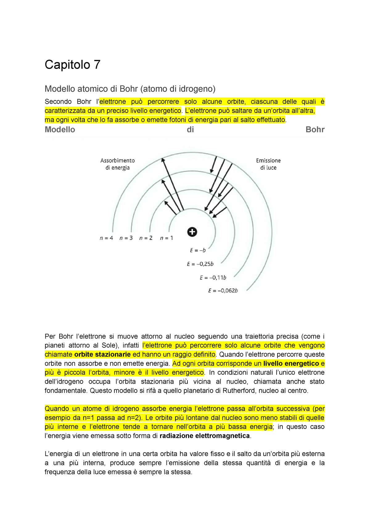 modello di Bohr al cloro