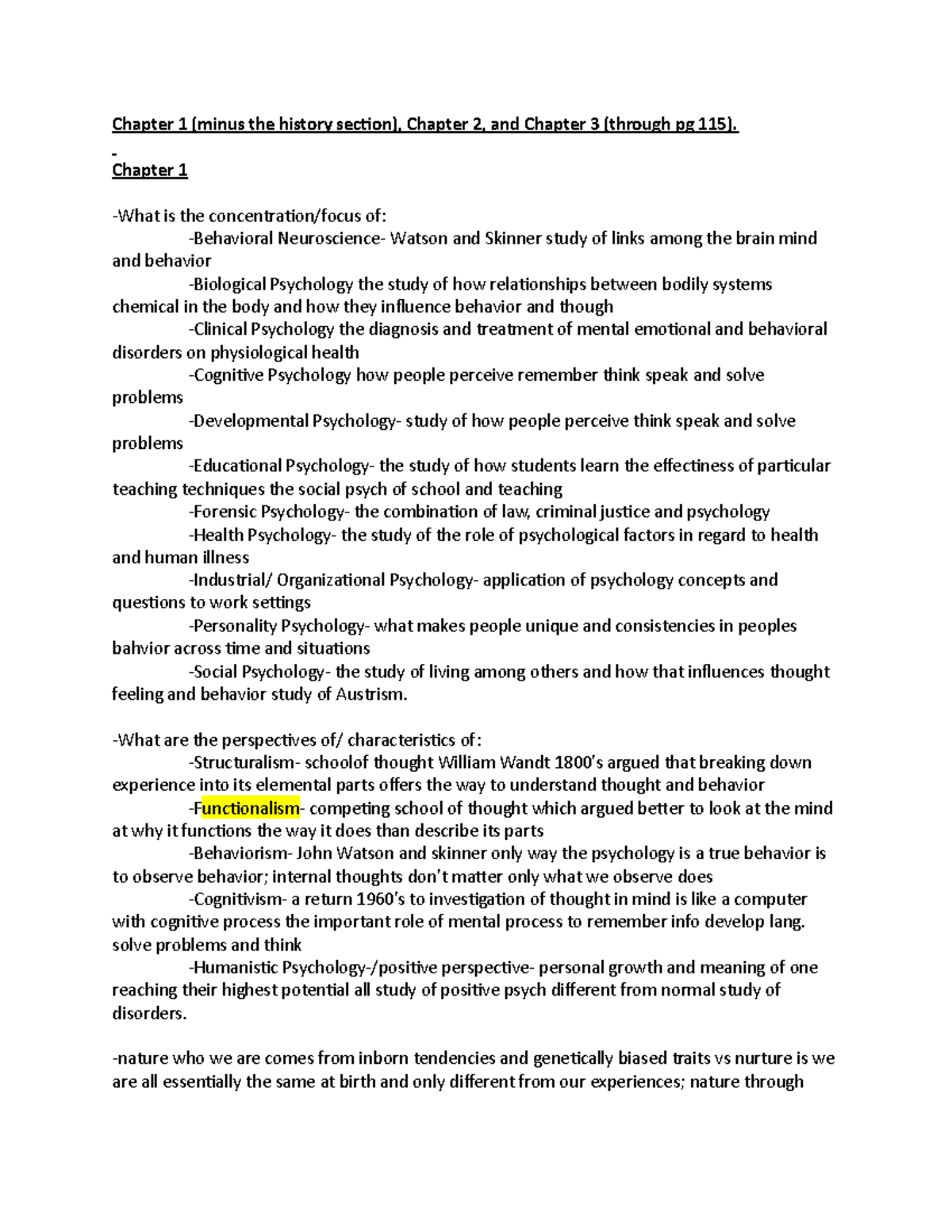 Summary - Lecture 1-5 - Exam 1 Study Guide - Chapter 1 (minus The ...