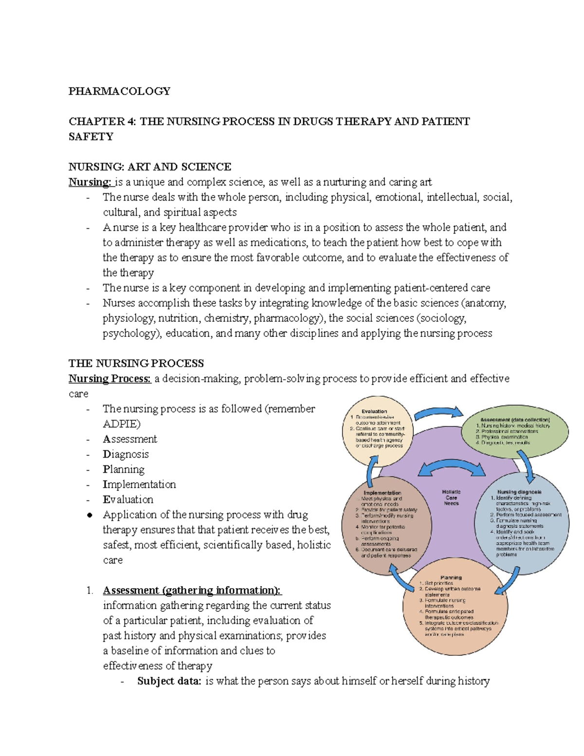 NURS 230 Pharmacology Chapter 4 - PHARMACOLOGY CHAPTER 4: THE NURSING ...