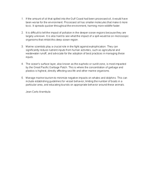 Unit 5 Critical Thinking Questions - Their bodies have adapted to the ...