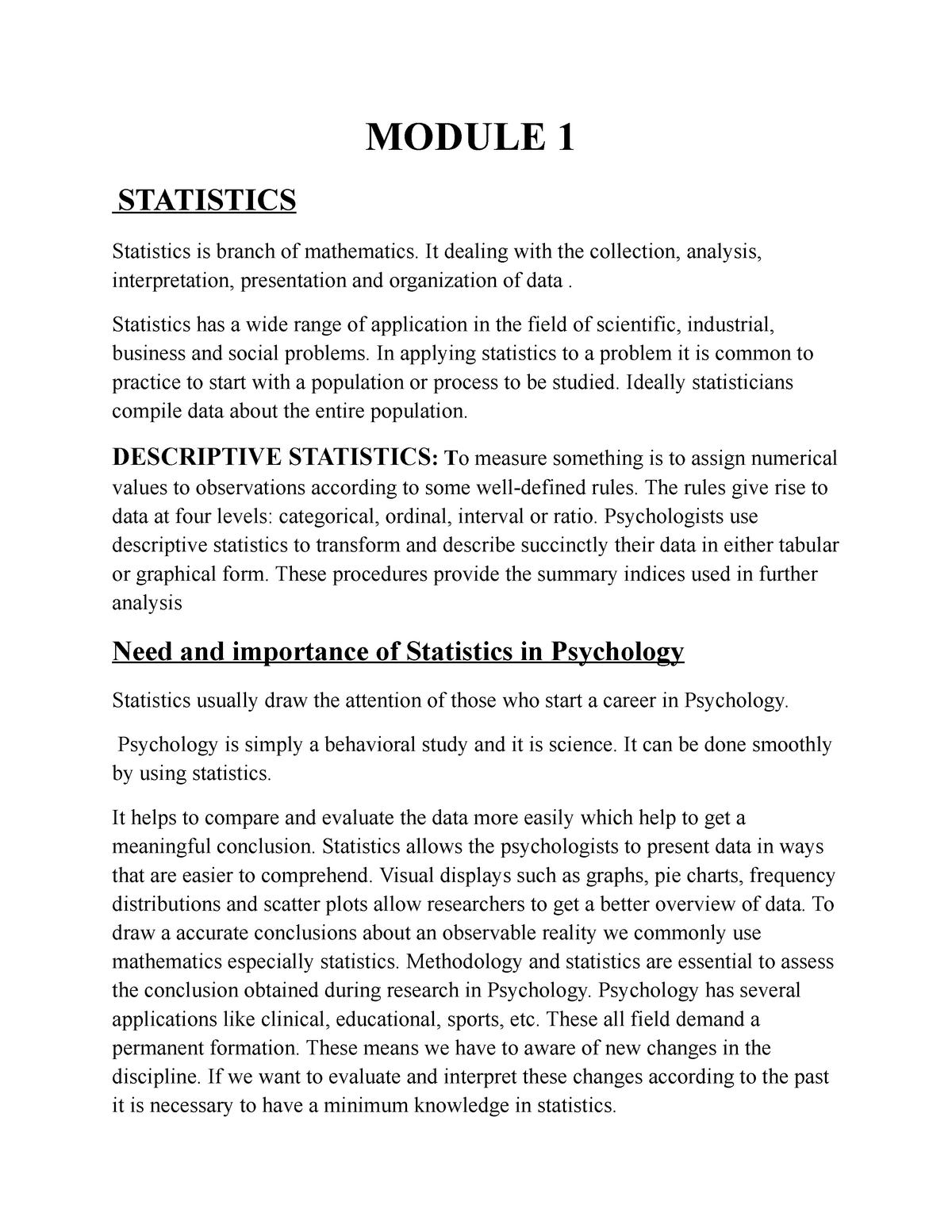 essay topics for statistics