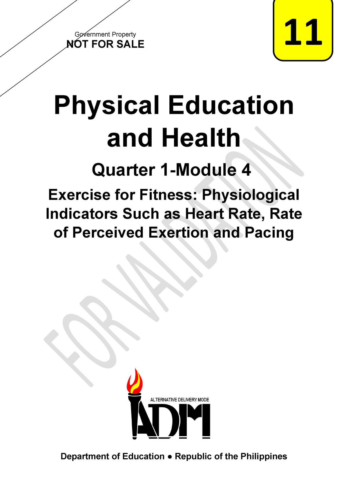 Peh 11 Quarter 1 Module 4 Physical Education And Health Quarter 1 Module 4 Exercise For 5909