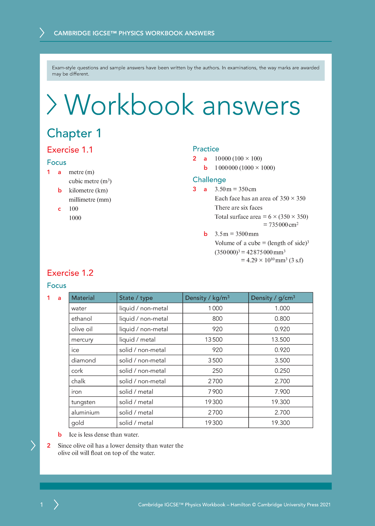 Igcse Physics 3ed Tr Workbook Answers - Workbook Answers Chapter 1 ...