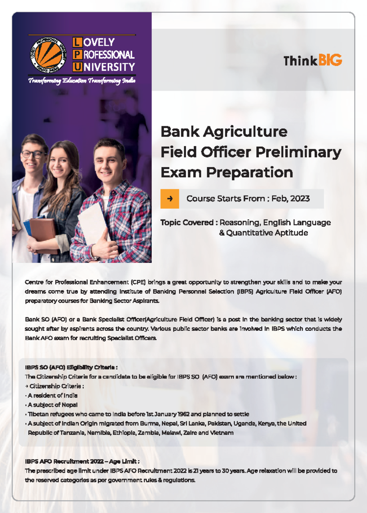 Bank Agriculture Field Officer Preliminary Exam Preparation