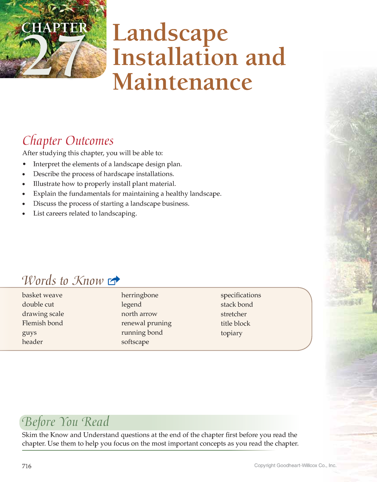 Ch27 horticulturetoday landscape planting - Chapter Outcomes After ...