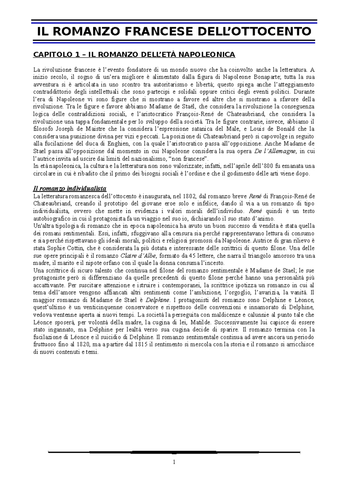 il romanzo francese dell'800 IL ROMANZO FRANCESE DELL’OTTOCENTO CAPITOLO 1 IL ROMANZO DELL il romanzo francese dell'800 IL ROMANZO FRANCESE DELL’OTTOCENTO CAPITOLO 1 IL ROMANZO DELL