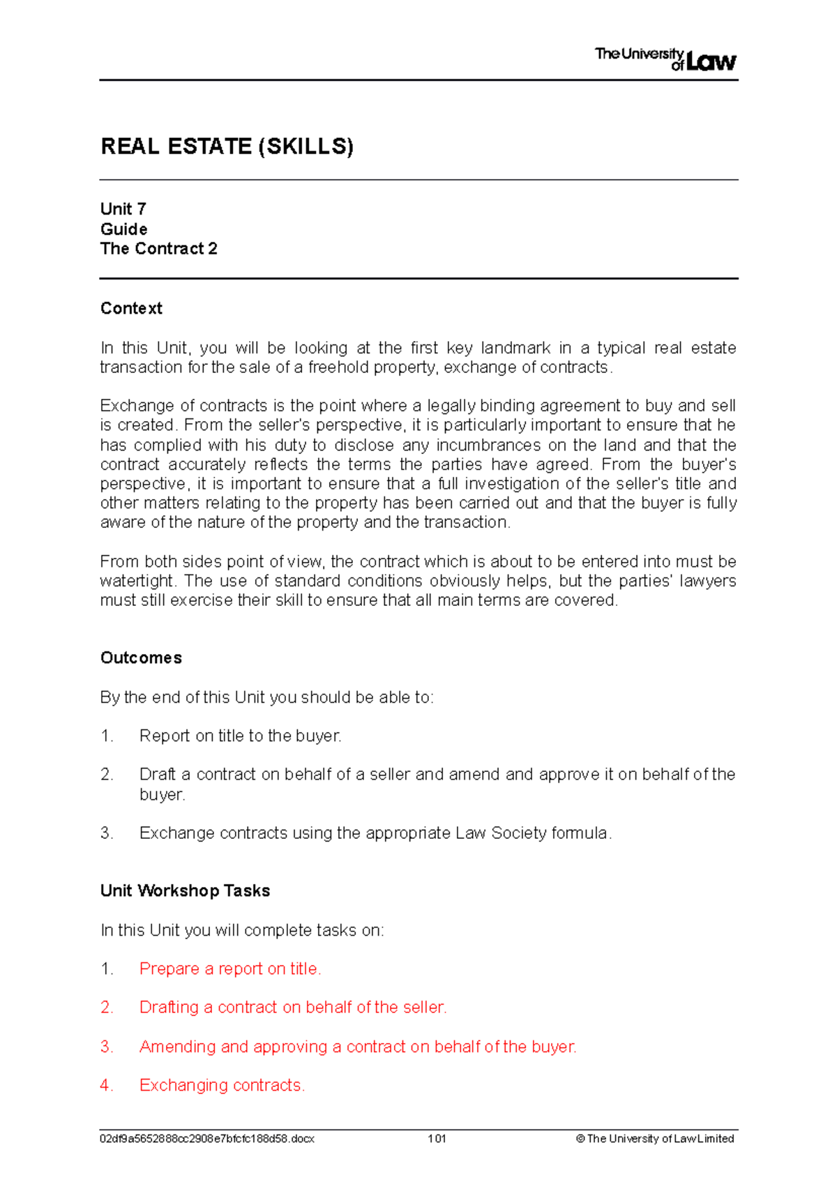 2223 re ws07 ce01 guide - REAL ESTATE (SKILLS) Unit 7 Guide The ...