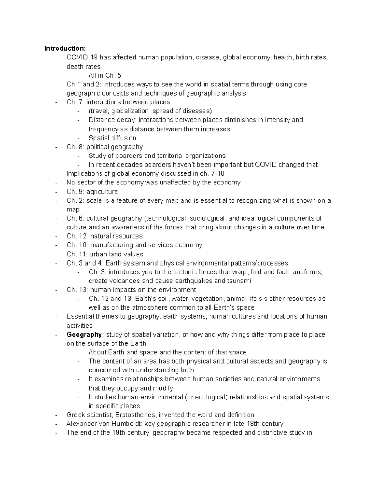 Notes- Chapter 1 - Introduction: - Covid-19 Has Affected Human 