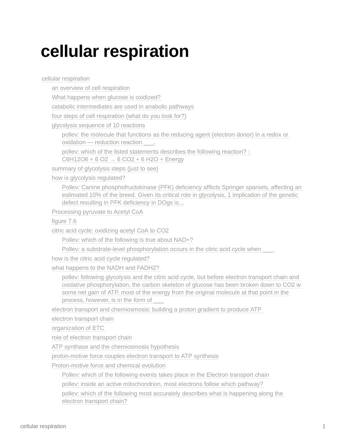my cellular respiration essay