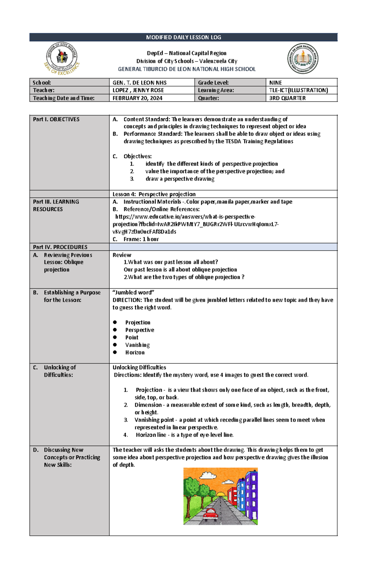 Dll Lopez Good Modified Daily Lesson Log Deped National Capital Region Division Of City 9859