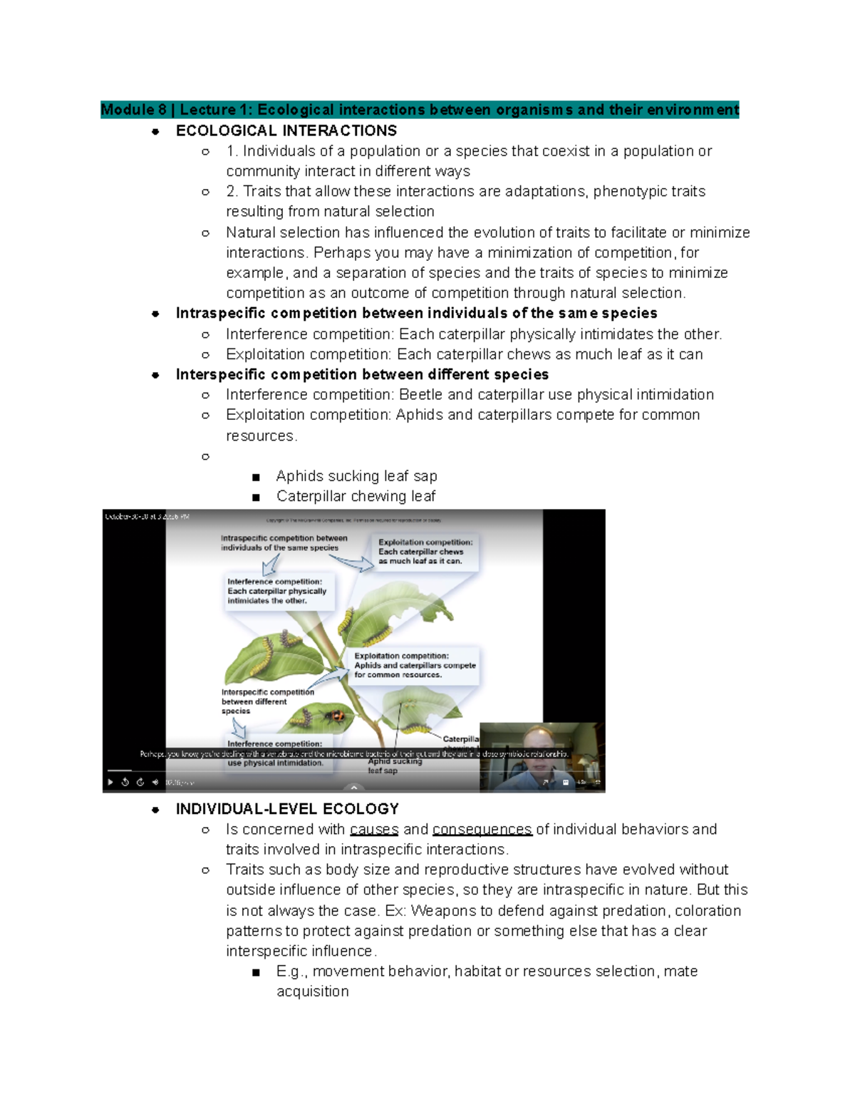 experiment 1 ecological interactions answers