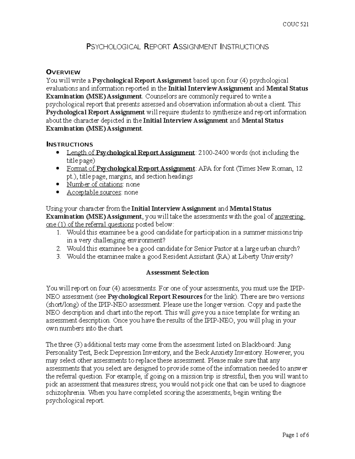 higher psychology assignment understanding standards