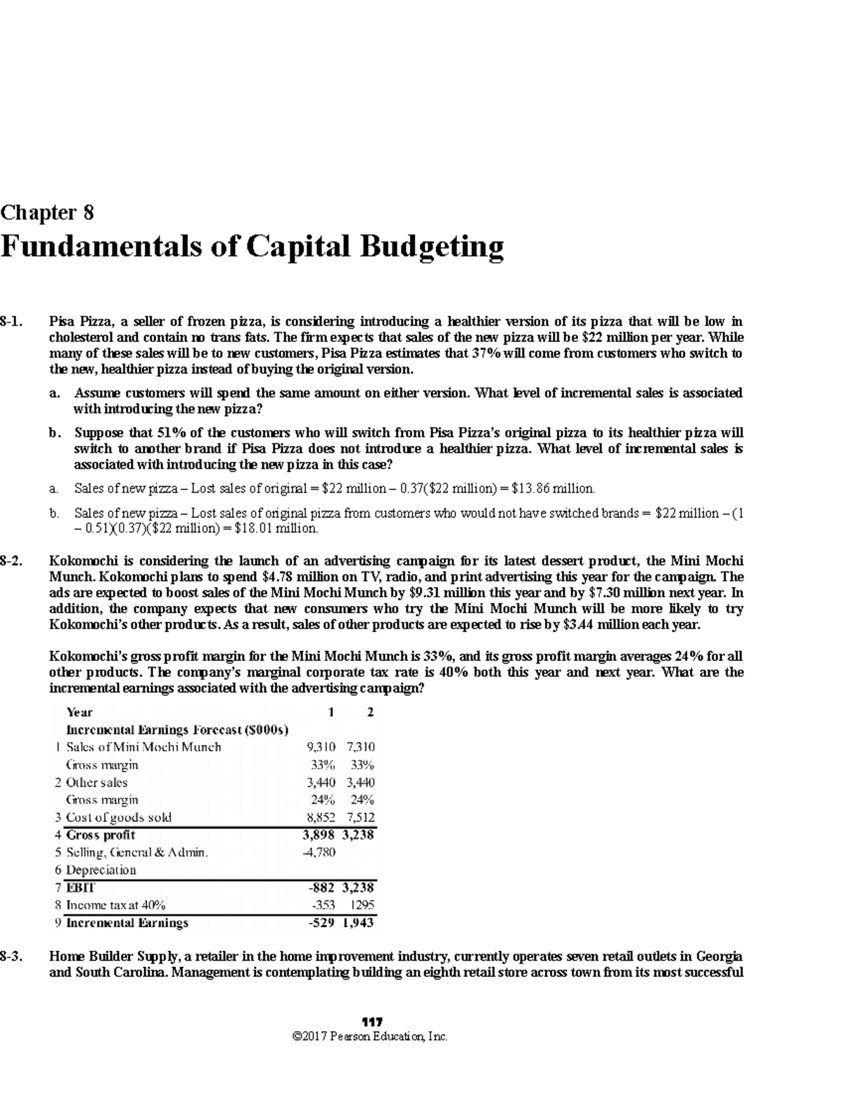 Berk De Marzo lösningar kap 8 - Chapter 8 Fundamentals of Capital ...