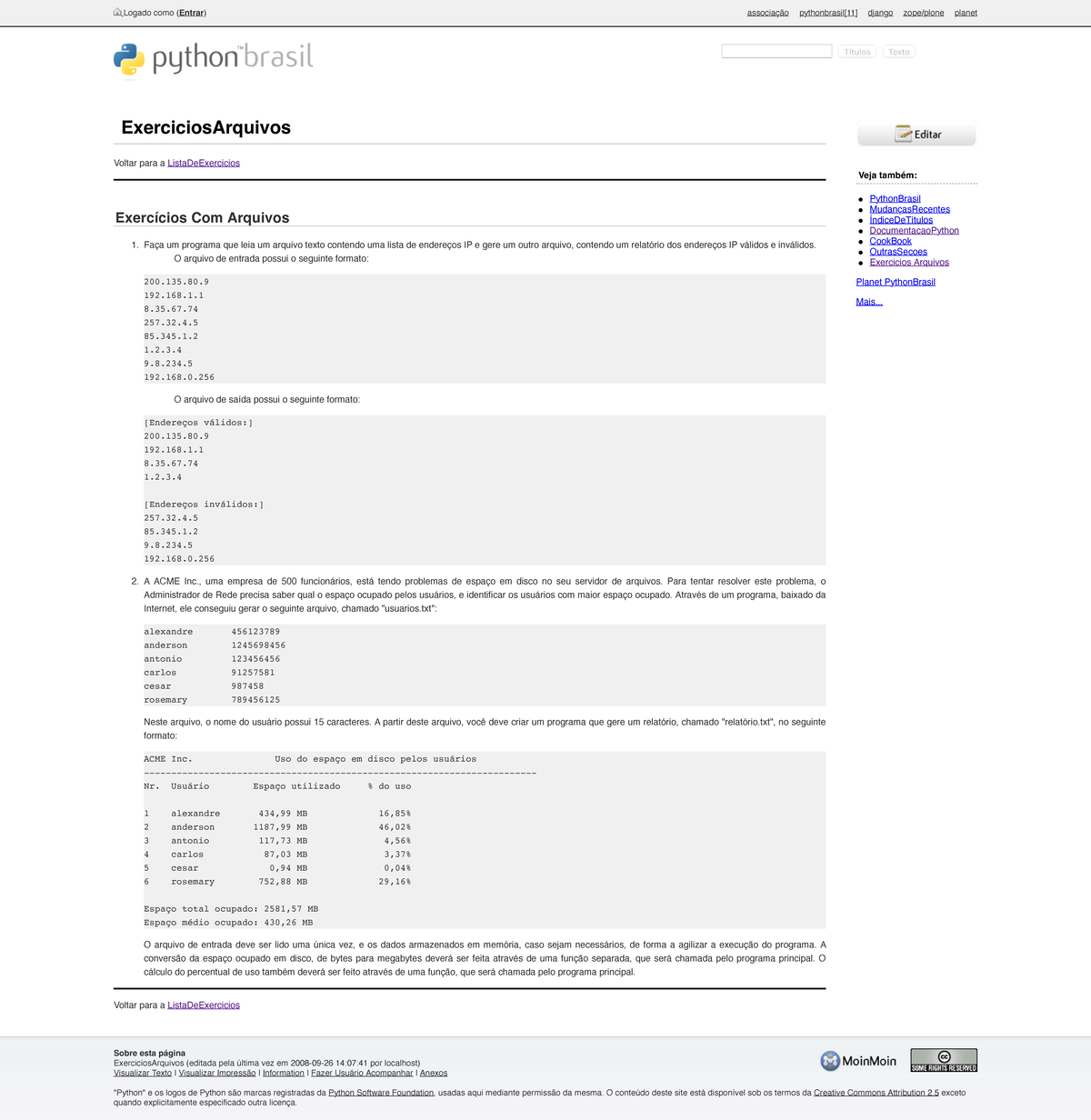 Exercicios Arquivos - Python Brasil - associação pythonbrasil[11 ...