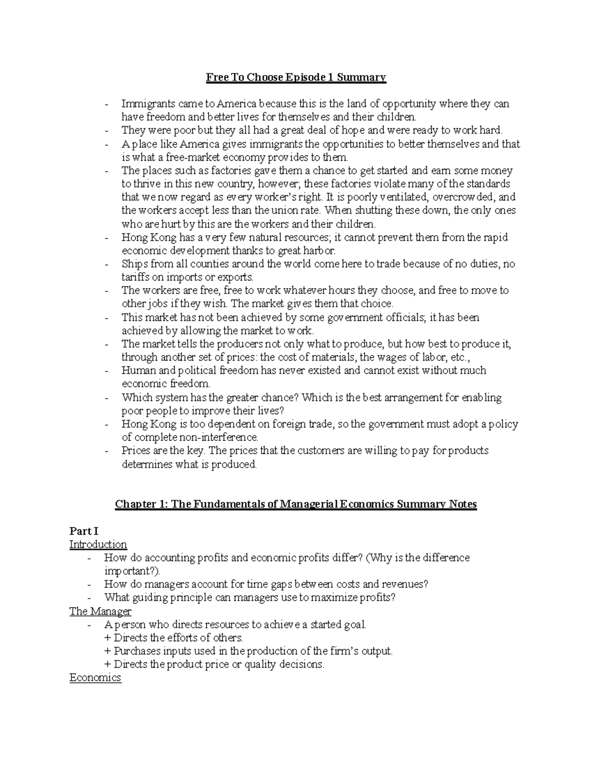 ECON 315 TSN #1 - This is the lecture notes for chapter 1. - Free To ...