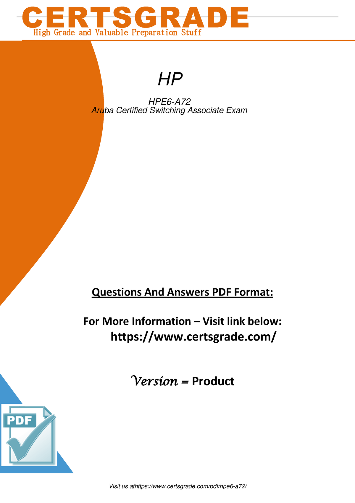 Exam Topics HPE6-A72 Pdf