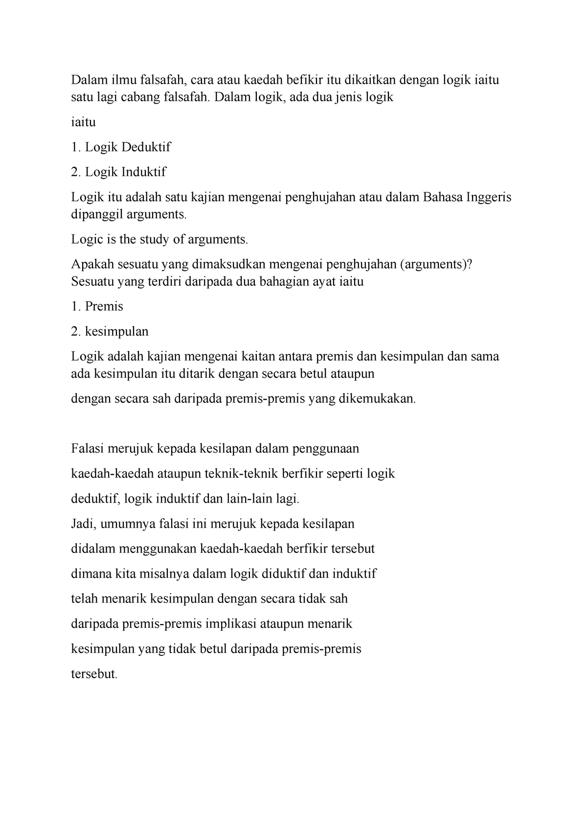 Tugasan 1 - UPSI - Dalam ilmu falsafah, cara atau kaedah befikir itu ...