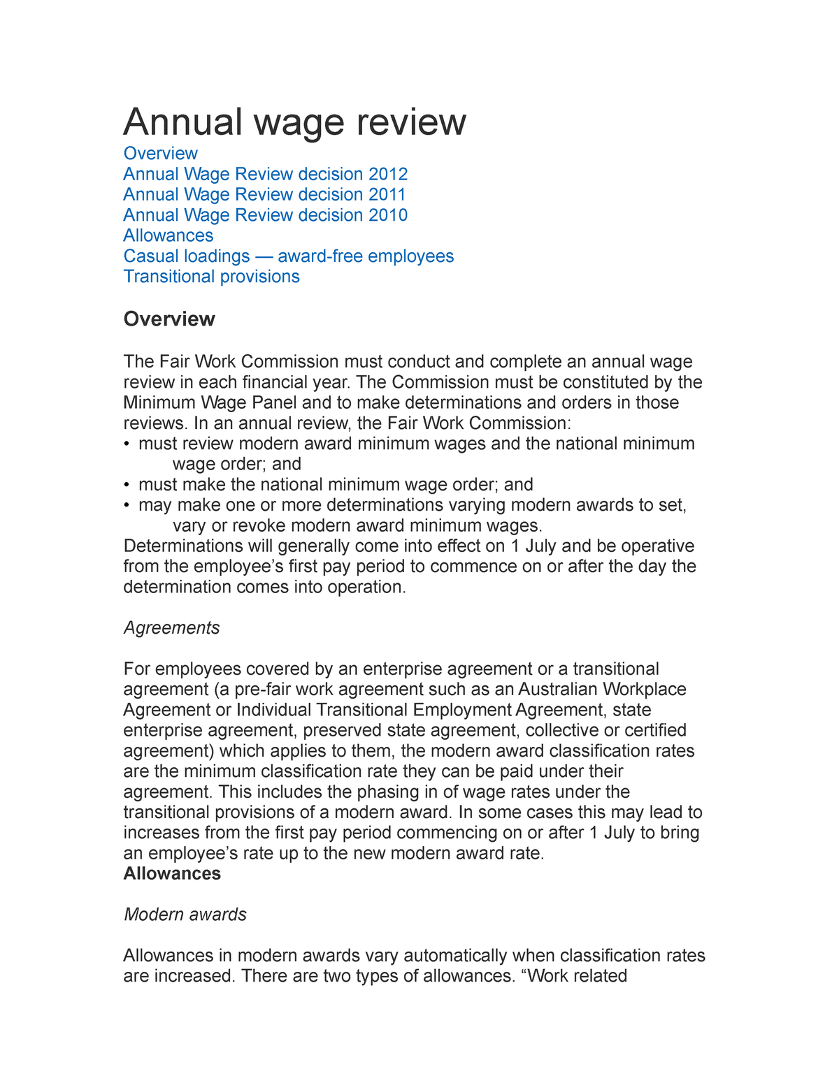 Annual wage review What can I do for more money Annual wage review