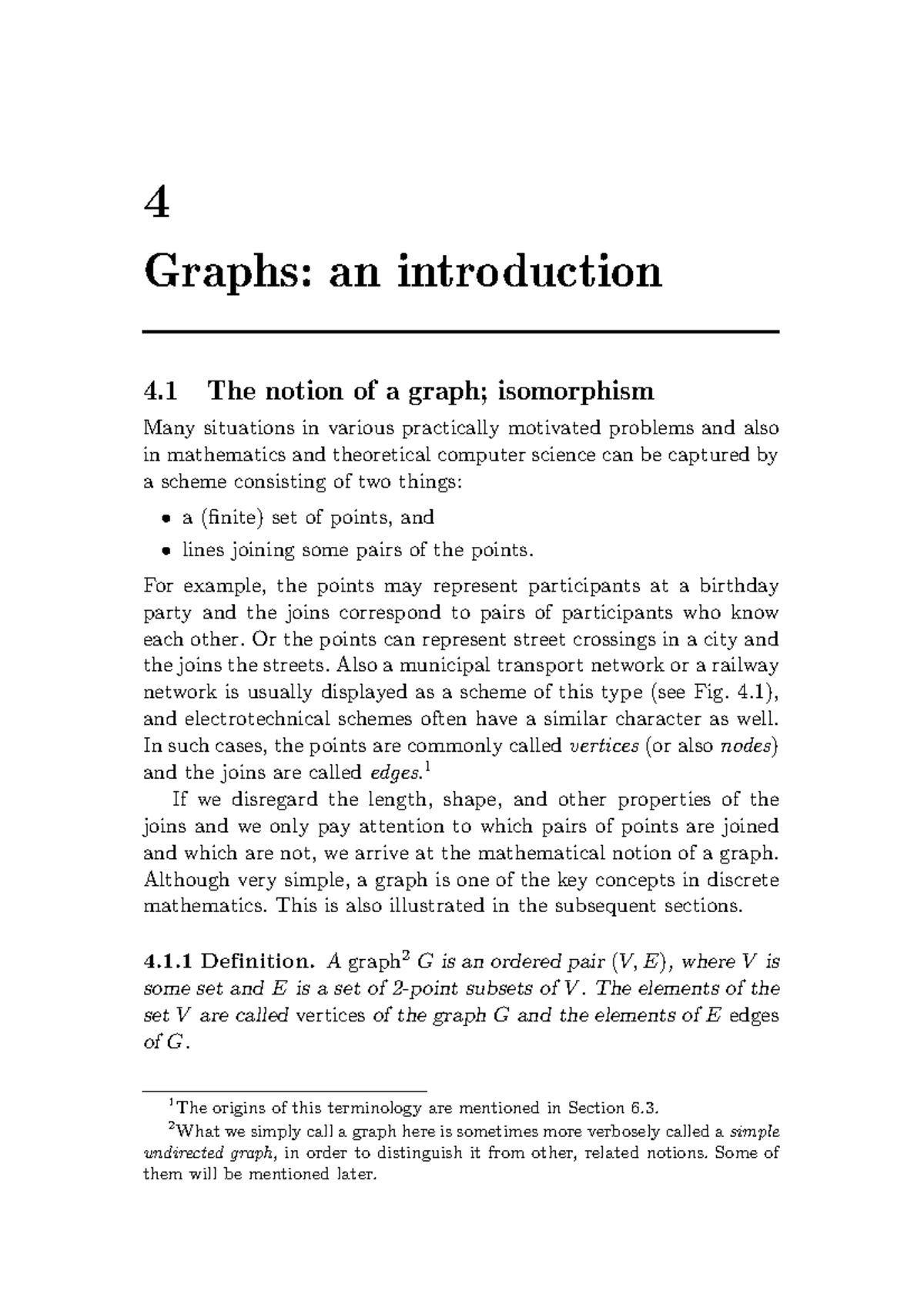 Invitation to Discrete Mathematics - graph theory - 4 Graphs: an ...