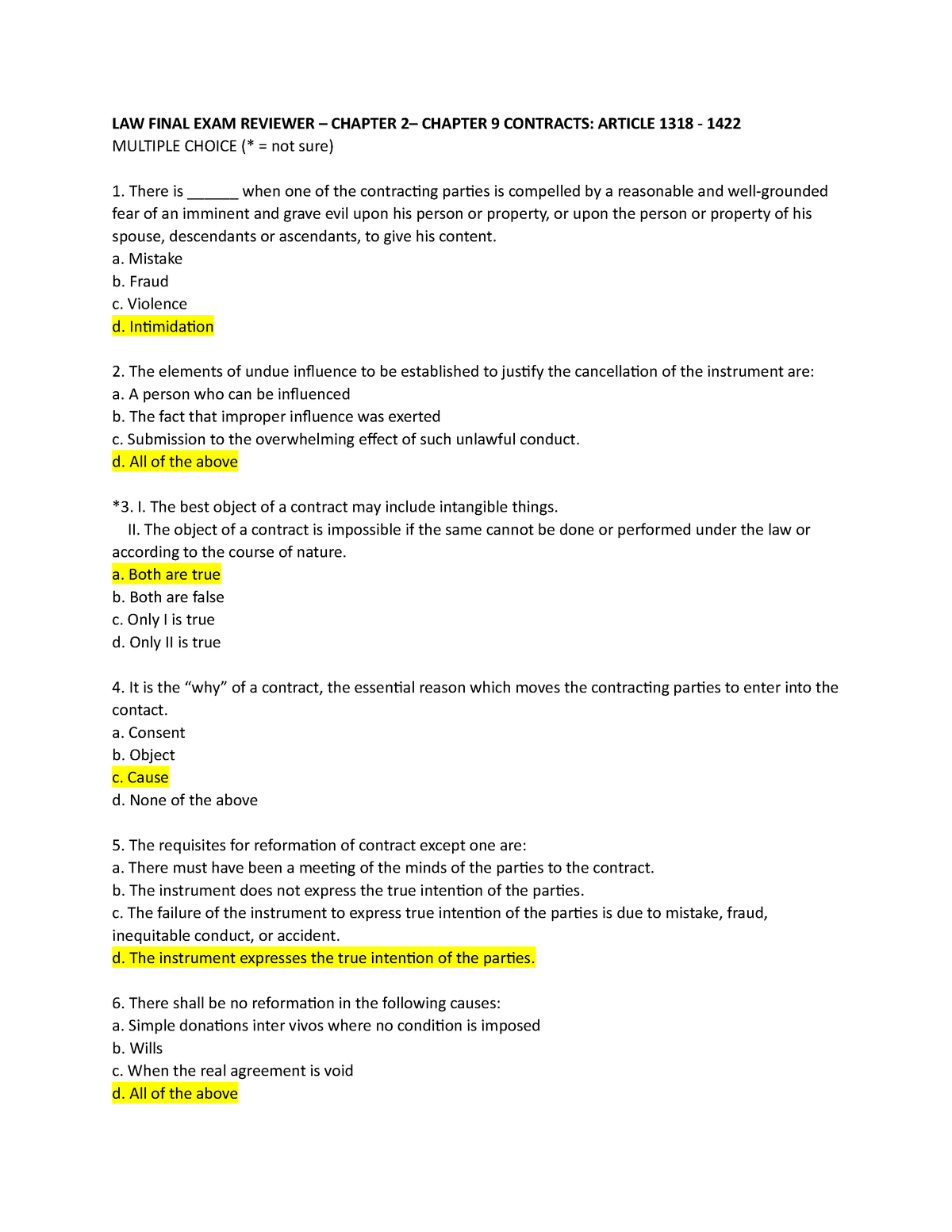 RFBT1 Final EXAM Reviewer - LAW FINAL EXAM REVIEWER – CHAPTER 2 ...