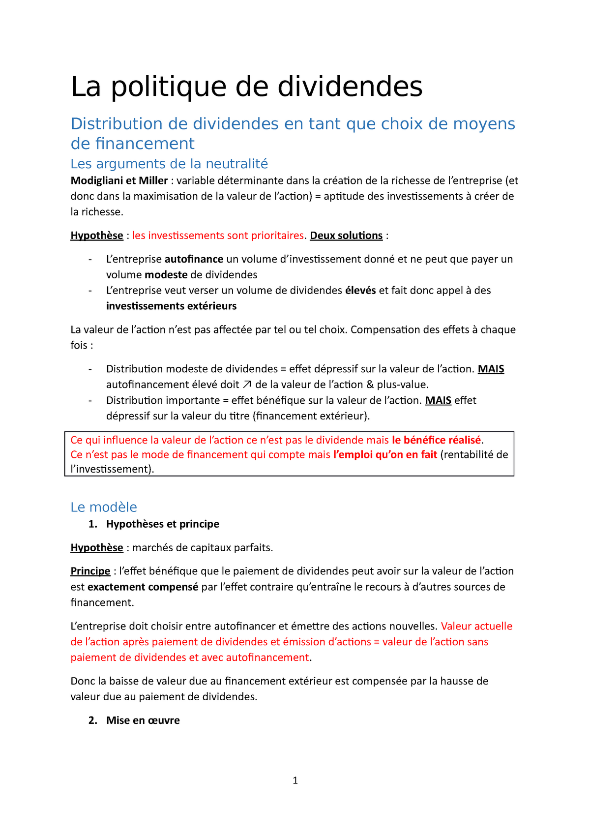 2.4 La Politique De Dividendes - La Politique De Dividendes ...