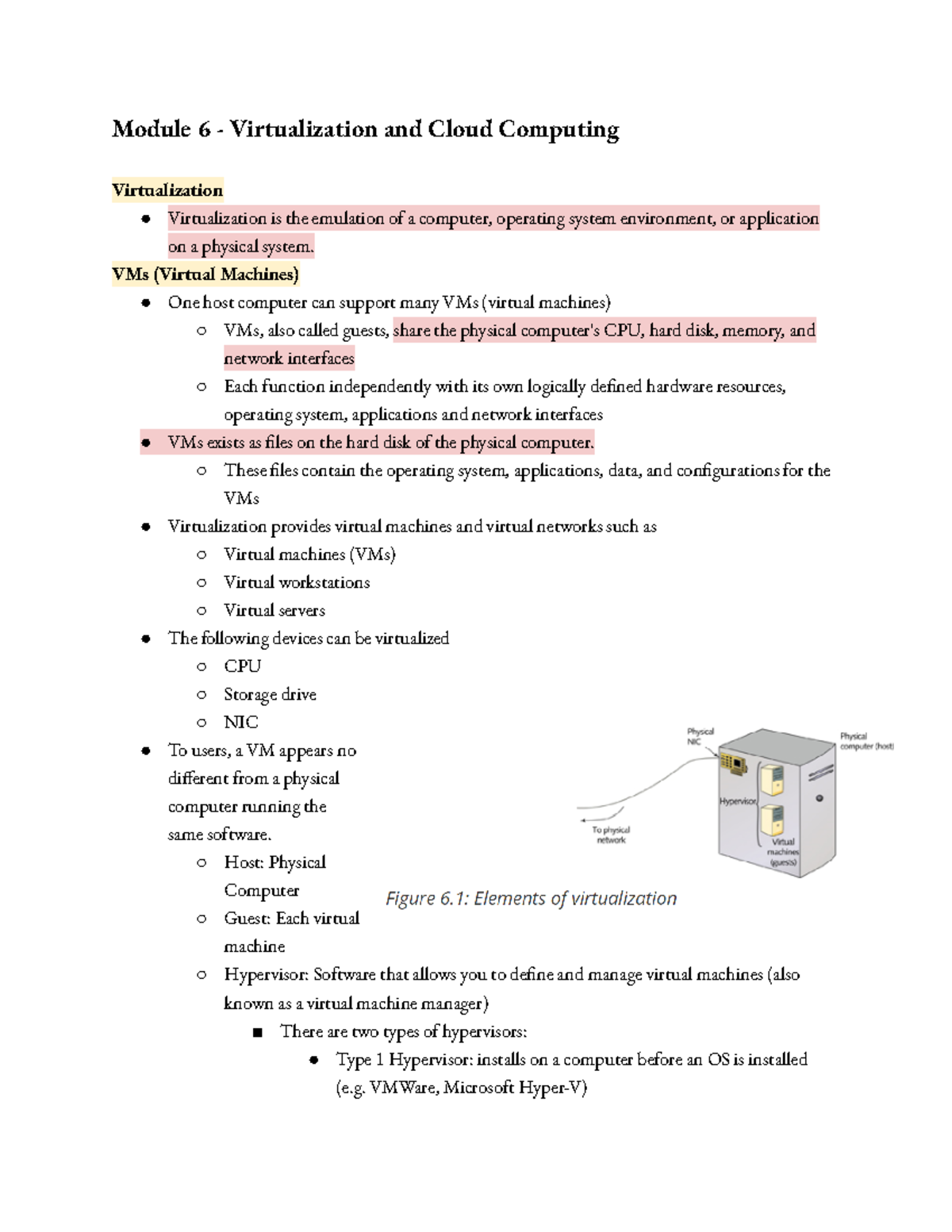 Module 6 - Virtualization and Cloud Computing - Module 6 ...