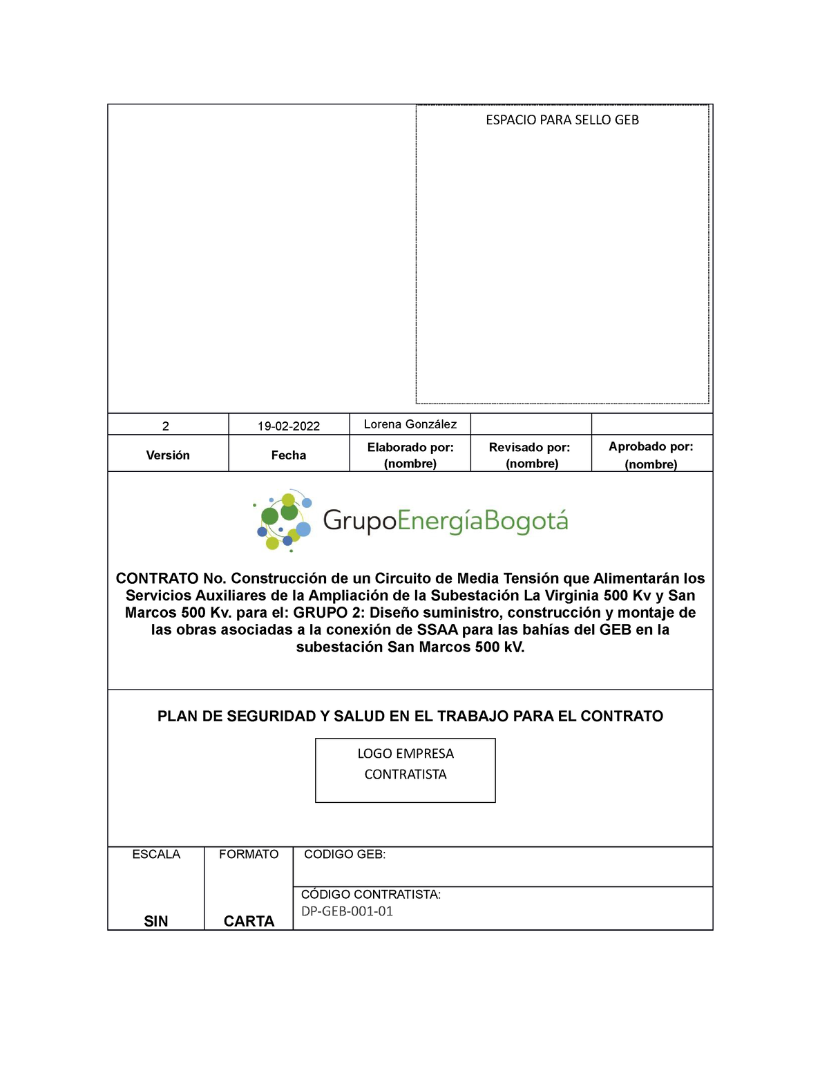 03 Formato Plan De Seguridad Y Salud En El Trabajo Original Copia 2