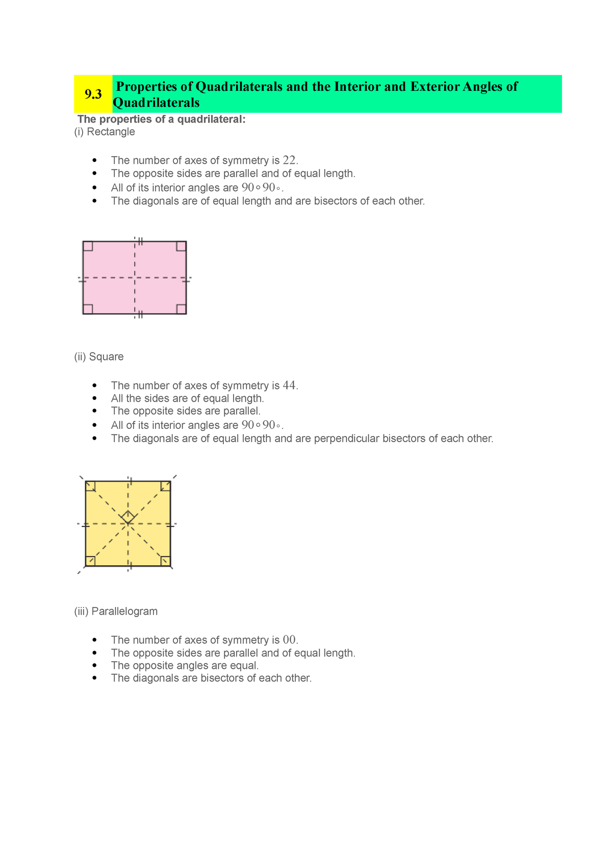 Quadrilaterals And Their Properties 7537