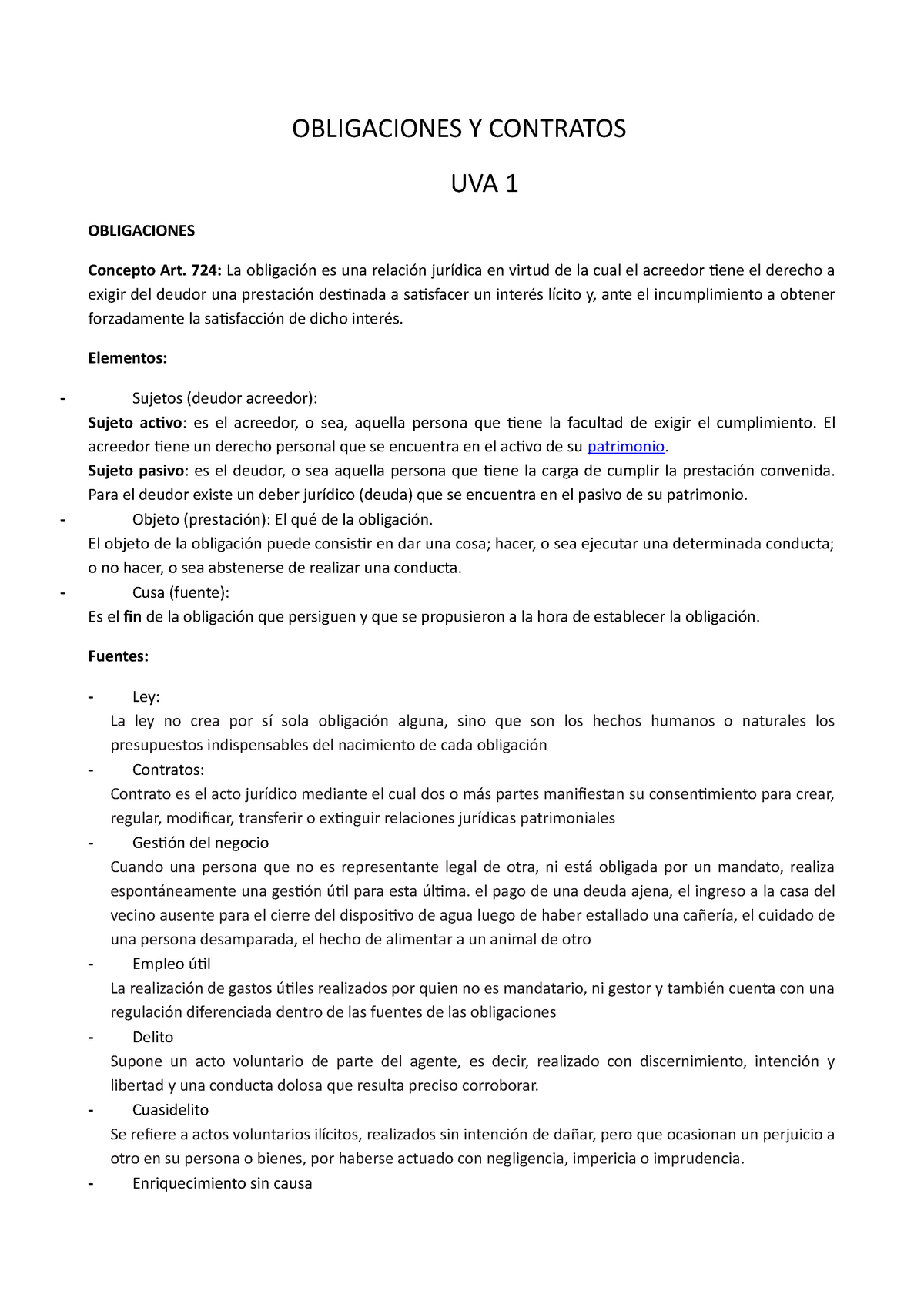 Primer Parcial Obligaciones Y Contratos - OBLIGACIONES Y CONTRATOS UVA ...