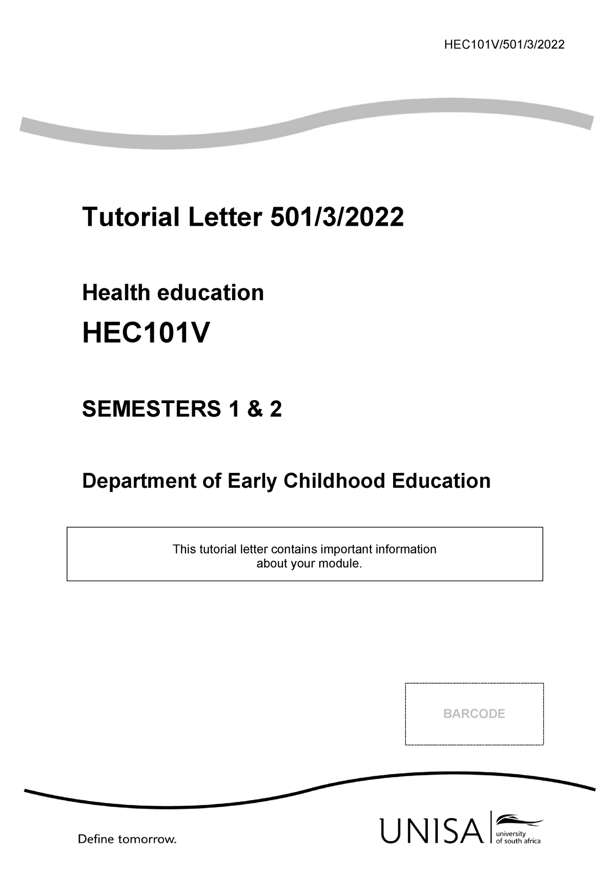 501 2022 3 B - Assignments - HEC101V/501/3/ This Tutorial Letter ...