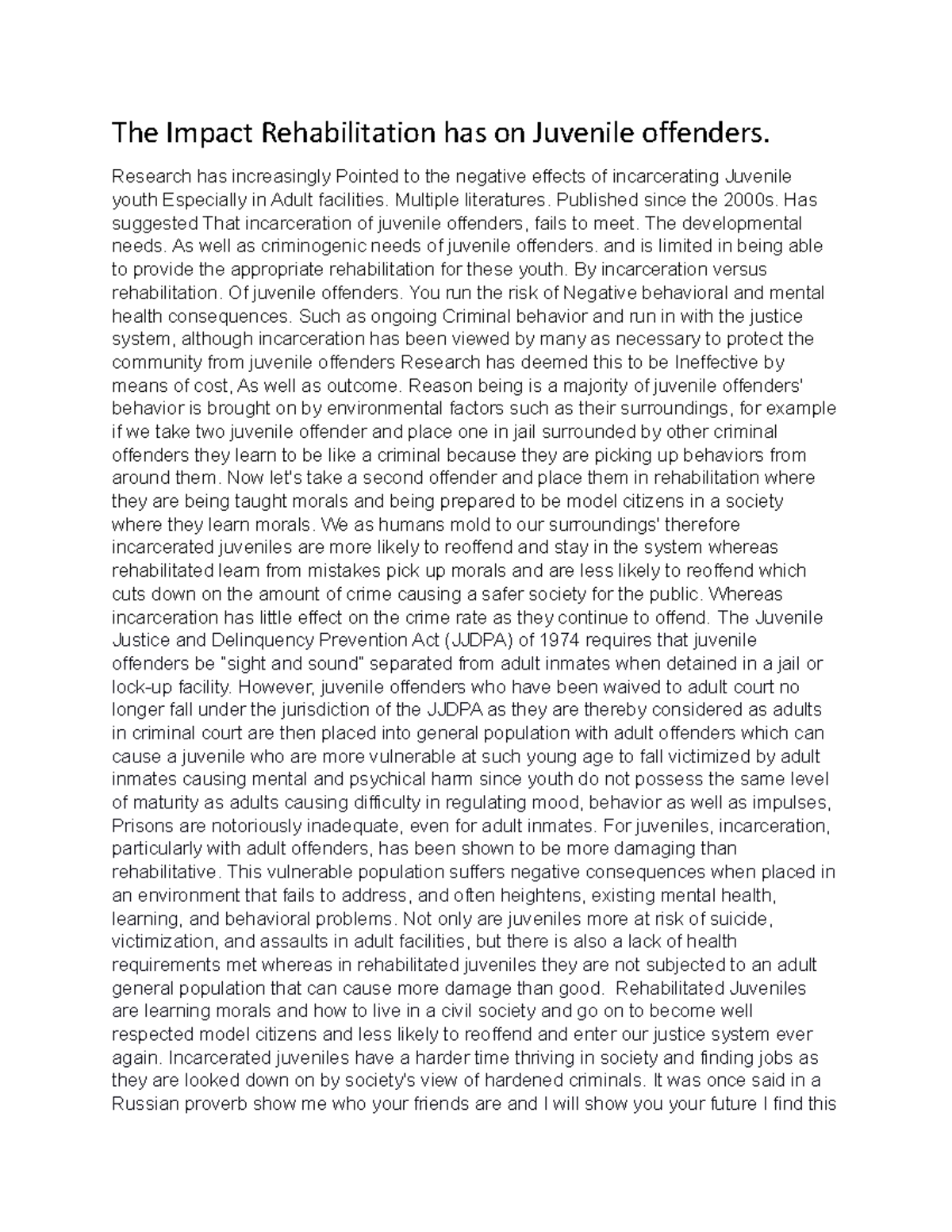 Download Submission File-17 - The Impact Rehabilitation has on Juvenile ...