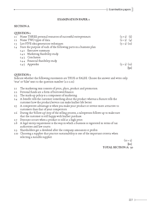 N4 Entrepreneruship Exemplar paper and memo - EXAMINATION PAPER 1 ... image.