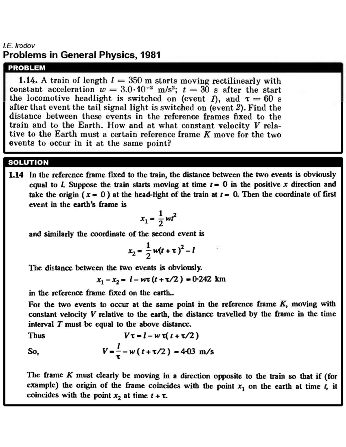 014 - Assignment practice - LE. lrcdov Problems in General Physics ...
