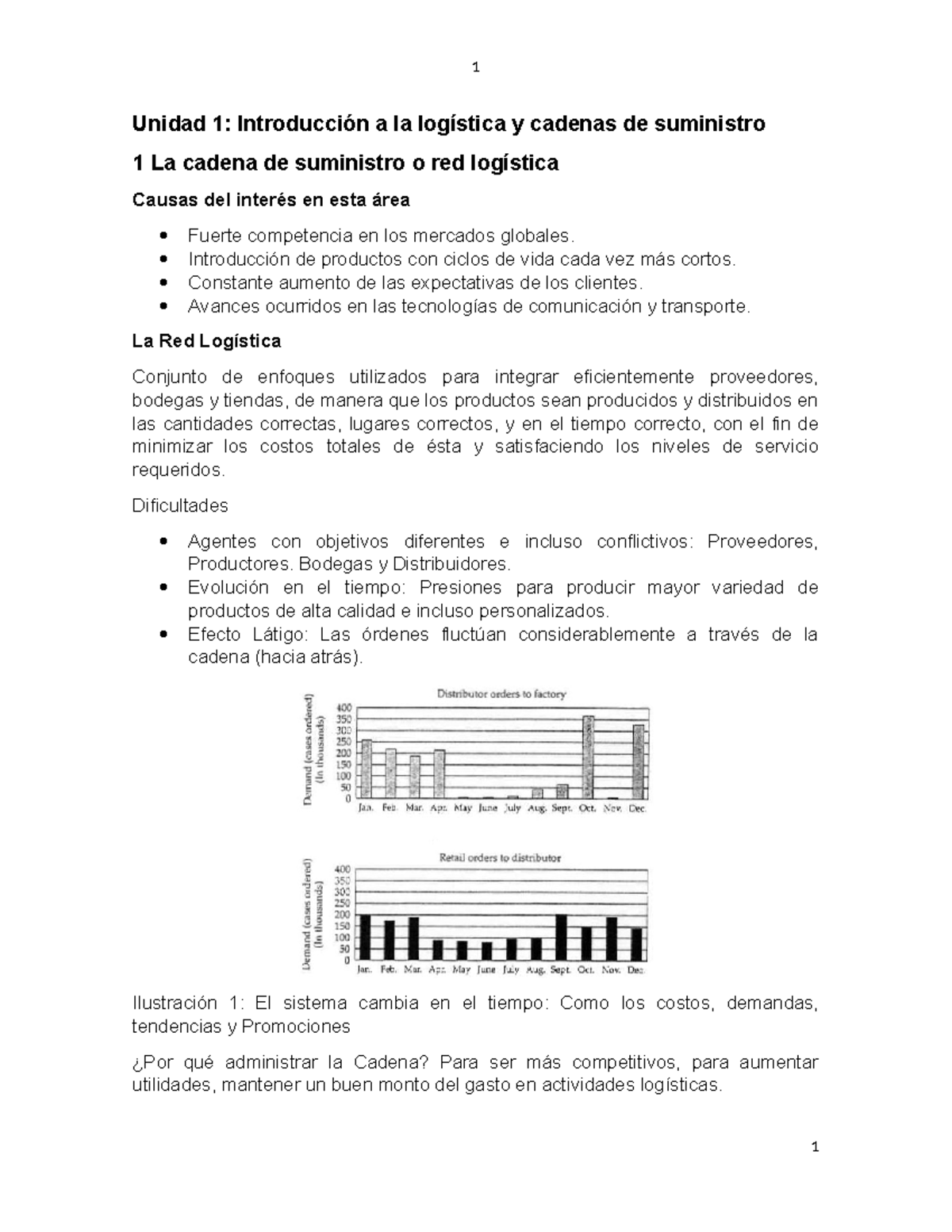 Logistica y cadena de suministros - 1 Unidad 1: Introducción a la ...