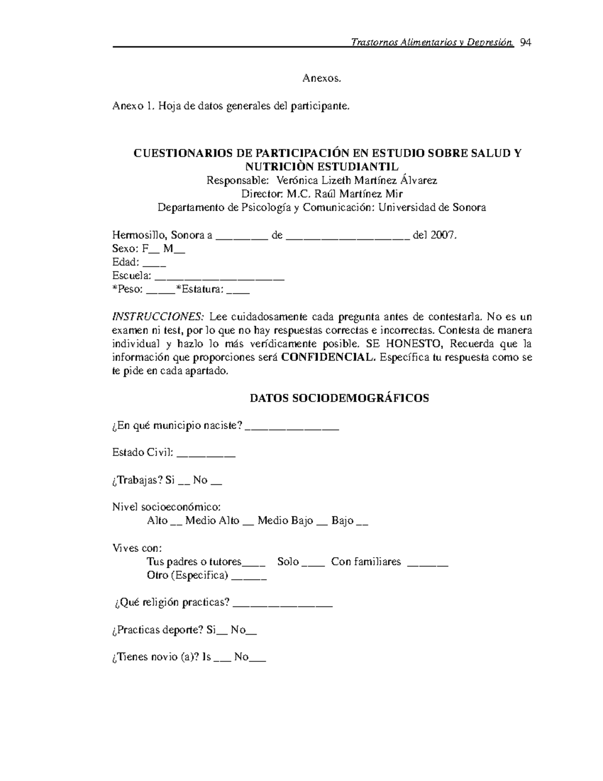 QEWP R - Cuestionario para conocer si hay riesgo de tca en los ...