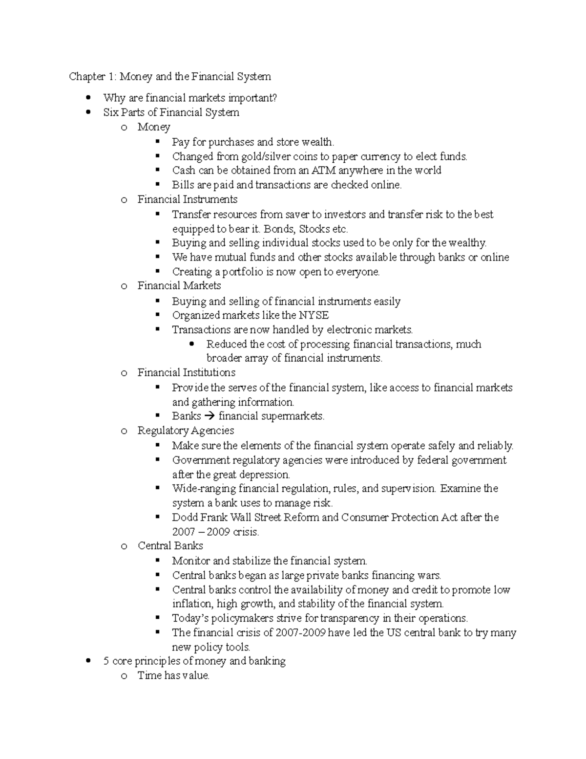 ECON-E 305 Chapter 1 Studocu Upload - Chapter 1: Money and the ...