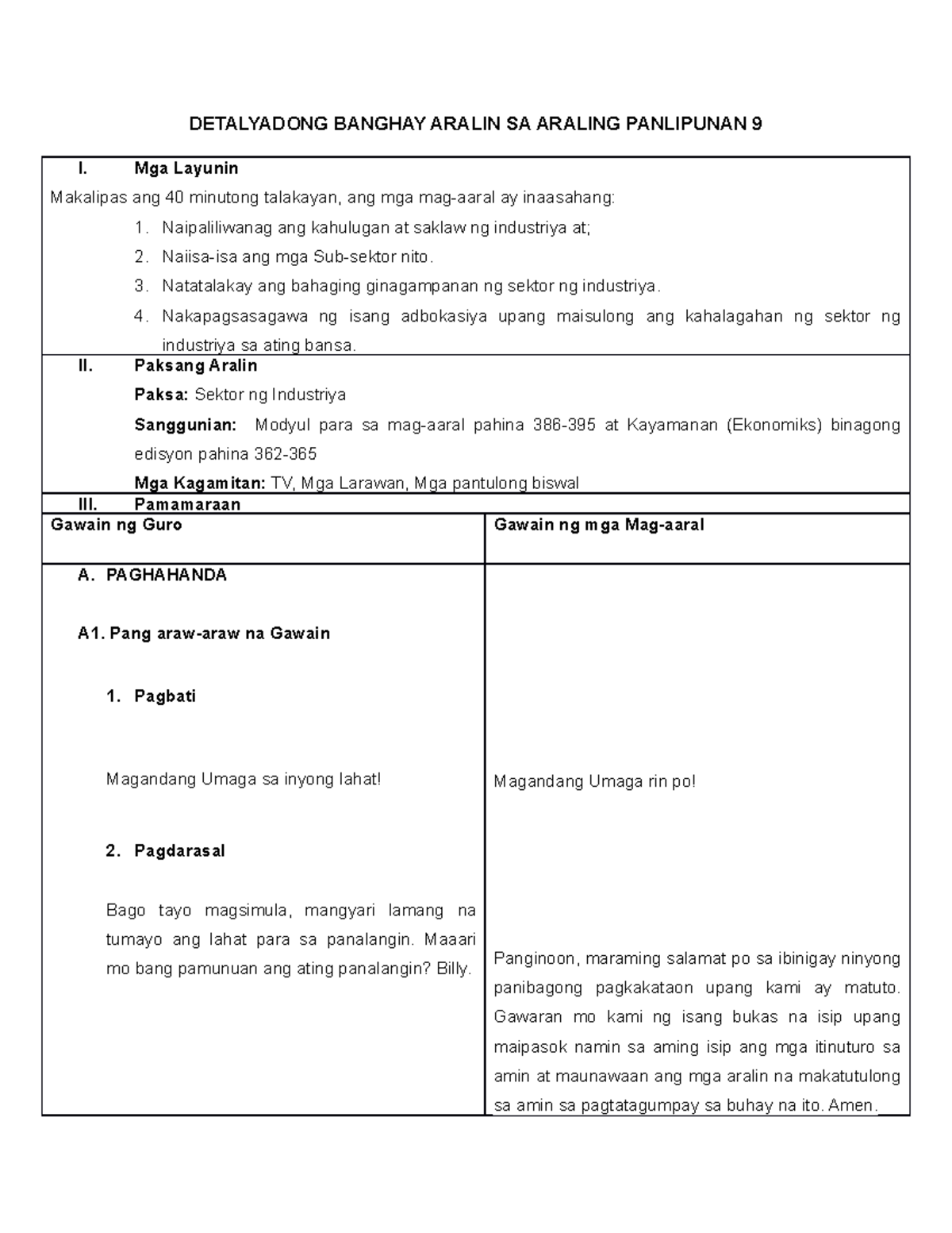 My Detailed Lesson Plan Banghay Aralin Sa Araling Panlipunan I Images