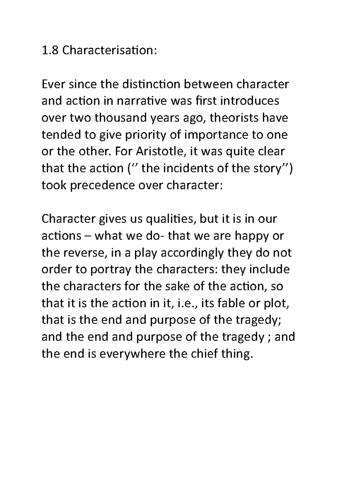 Characterisation AQA - AQA, 2017, English literature - 1 Characterisa ...