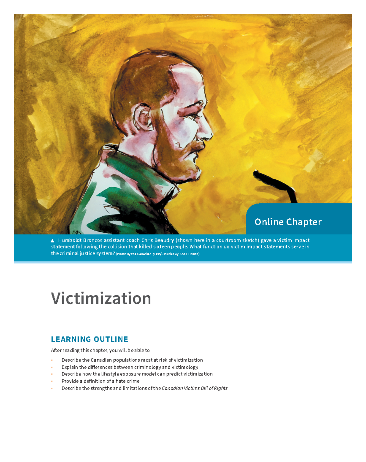 Ruddell Online Chapter Victimization Online Chapter Learning Outline