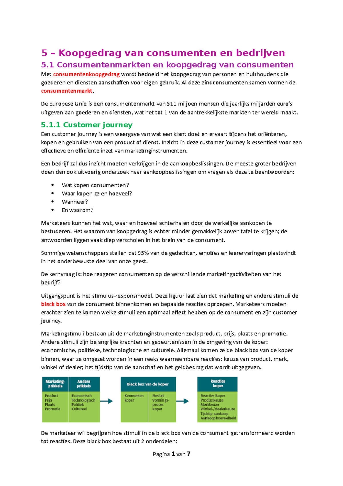 Samenvatting Hoofdstuk 5 - 5 – Koopgedrag Van Consumenten En Bedrijven ...