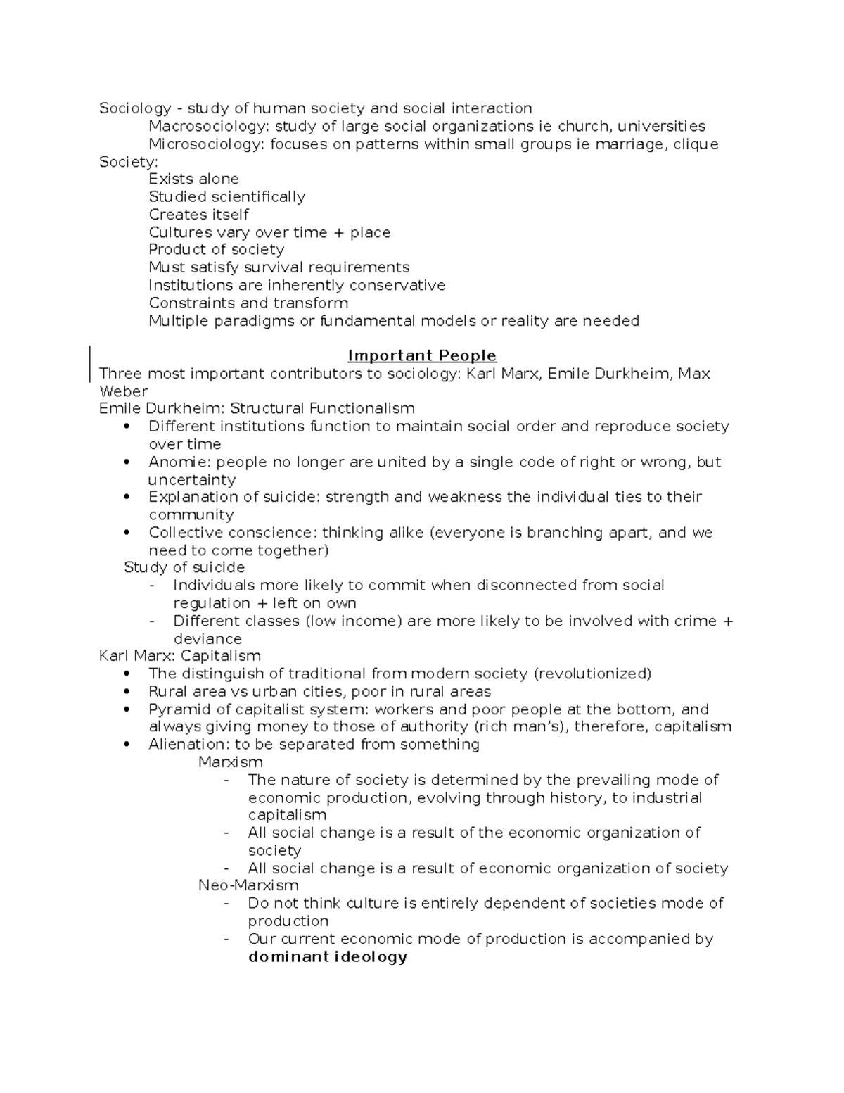 Sociology Review - Sociology - study of human society and social ...