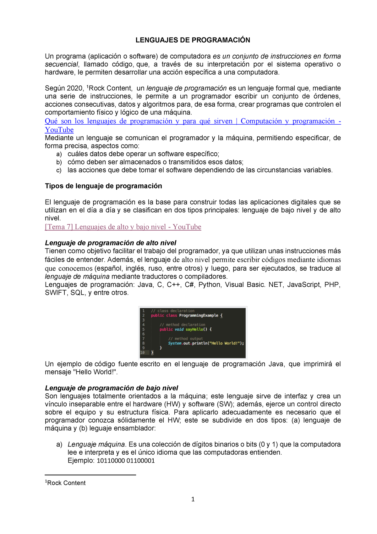 3 - Lenguajes De Programación - 1 LENGUAJES DE PROGRAMACI”N Un Programa ...