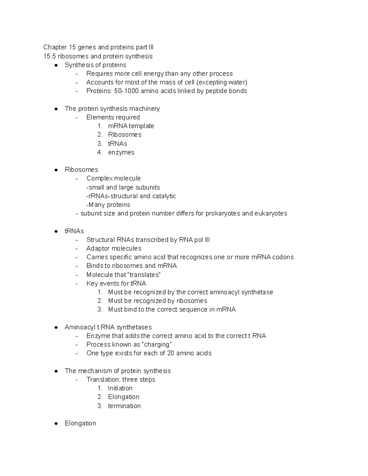 Chapter 15 part lll - Chapter 15 genes and proteins part lll 15 ...